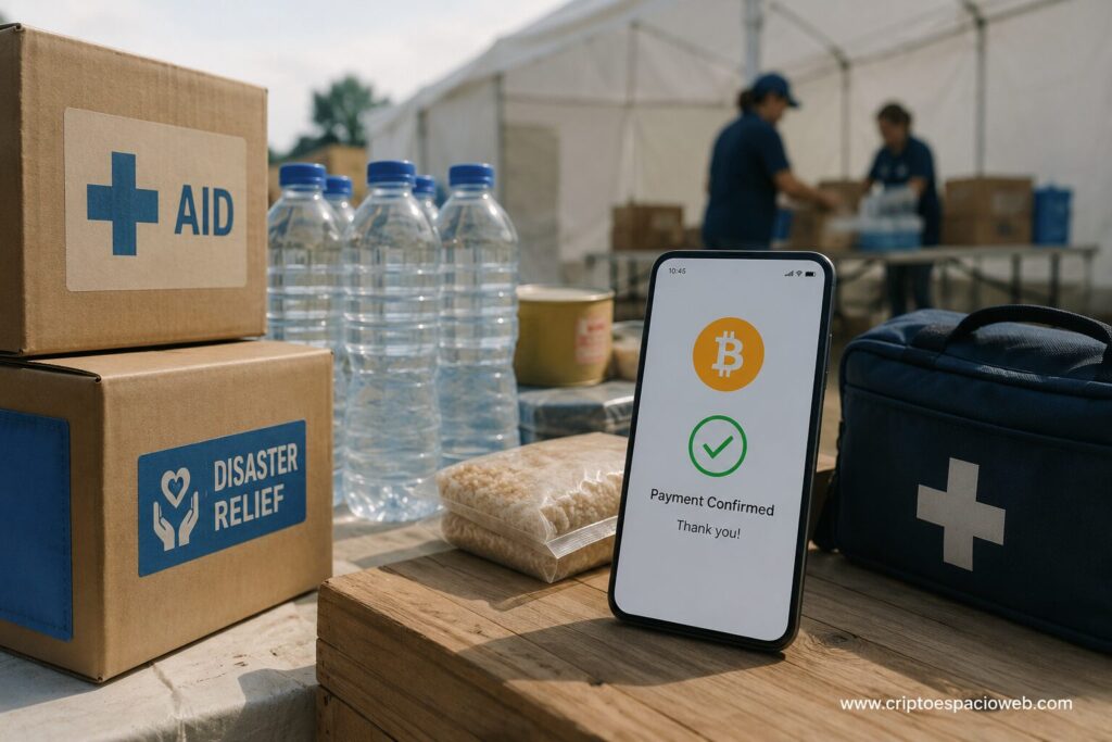 Criptomonedas en desastres naturales utilizadas para enviar ayuda humanitaria