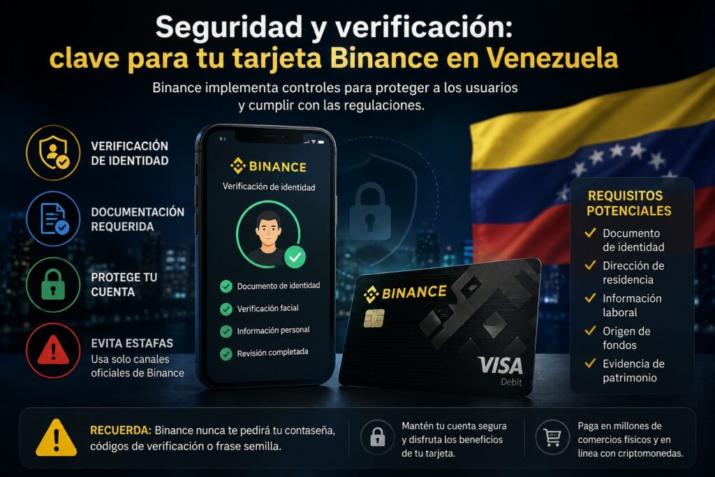 Proceso de seguridad y verificación de identidad para acceder a la tarjeta Binance en Venezuela