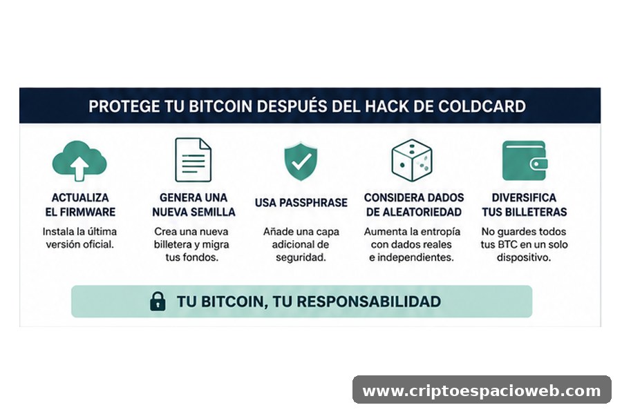 Medidas para proteger Bitcoin después del hack de ColdCard y migrar una frase semilla vulnerable